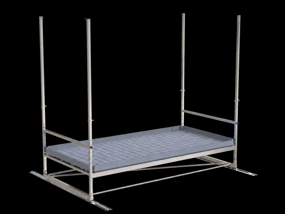 Single-tier Track Rolling Growing Rack 1,2x10,8m Vdl
