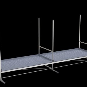 Single-tier Track Rolling Growing Rack 1,2x9,6m Vdl