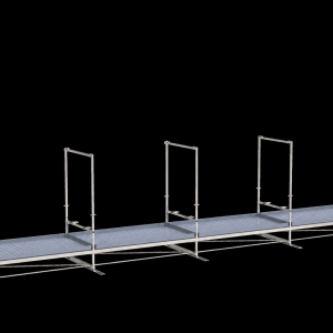 Single-tier Track Rolling Growing Rack+top light bars 1,2x9,6m Vdl