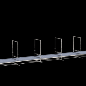 Single-tier Track Rolling Growing Rack+top light bars 1,2x12m Vdl