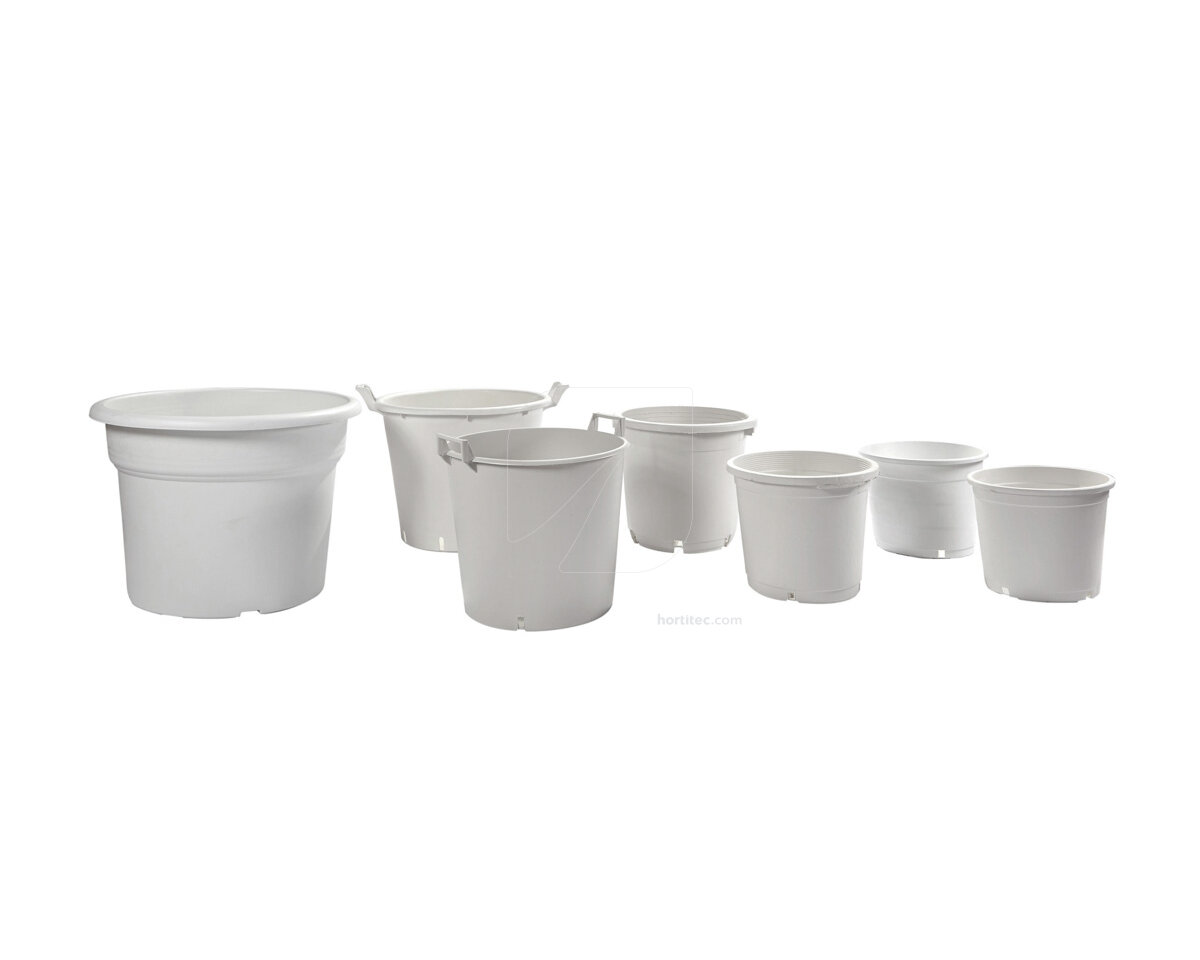 Maceta redonda blanca con asas (49 x 39 cm) (45 L)