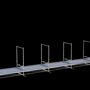 Single-tier Track Rolling Growing Rack+top light bars 1,2x10,8m Vdl