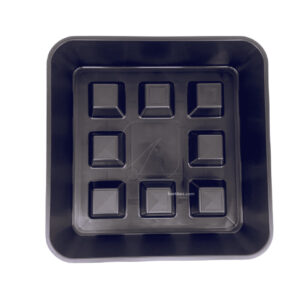 Plato cuadrado elevado 50 uds