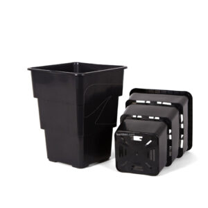 Maceta Air Max negra (22 x 22 x 27 cm) (11 L)