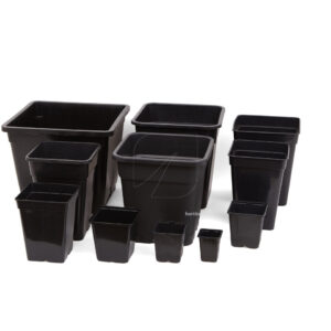 Maceta cuadrada gris (11 x 11 x 12 cm) (85 uds) (0,7 L)