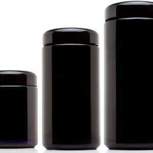 Bote conservacion UV negro 250 ml con control temperatura Poppins Lab