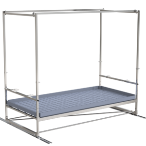 Single-tier Track Rolling Growing Rack+top+under canopy 1,2x2,4m Vdl