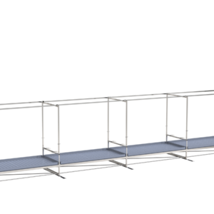 Single-tier Track Rolling Growing Rack+top+undercanopy 1,2x9,6m Vdl