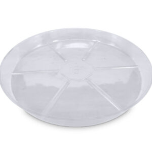 Prato redondo de plástico transparente (40 cm) VDL