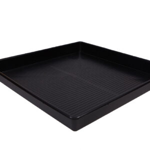 Bandeja negra cuadrada ECO 120 x 120 x 12 cm