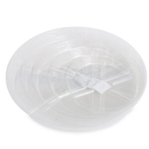 Prato redondo de plástico transparente (20 cm) VDL
