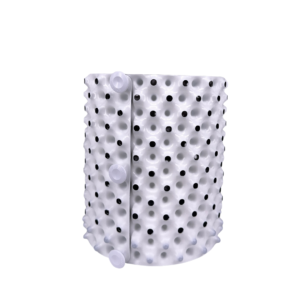 Maceta redonda white outside/black inside 3 L Root Plus