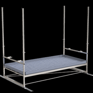 Single-tier Track Rolling Growing Rack+top light bars 1,2x2,4m Vdl