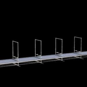 Single-tier Track Rolling Growing Rack+top light bars 1,2x12m Vdl