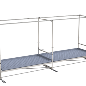 Single-tier Track Rolling Growing Rack+top+undercanopy  1,2x 4,8m Vdl