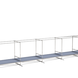 Single-tier Track Rolling Growing Rack+top+undercanopy 1,2x10,8m Vdl