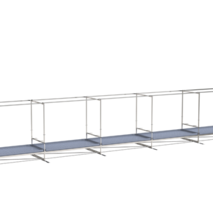 Single-tier Track Rolling Growing Rack+top+undercanopy 1,2x12m Vdl